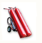 Red 20KG Wheeled CO2 Fire Extinguisher Trolley Anti Corrosion