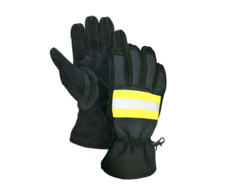 GA7-2004 Washable Waterproof Firefighter Rescue Gloves Navy Blue Fireman Gloves