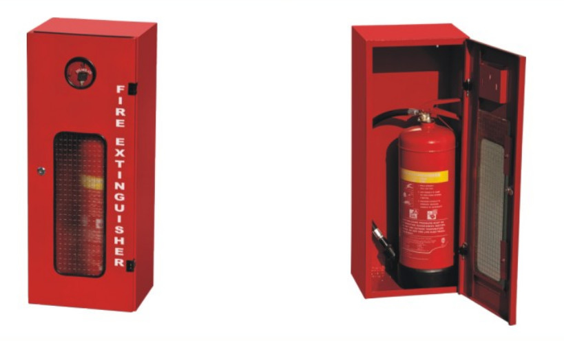OEM Stainless Steel Fire Extinguisher Cabinet 4kg 6kg With Transparent Window