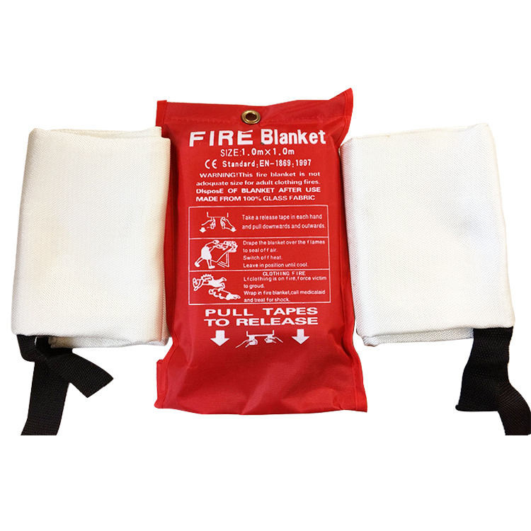 Silicone Coating BS EN 1869 Fire Blanket Fiberglass 1.2*1.2m