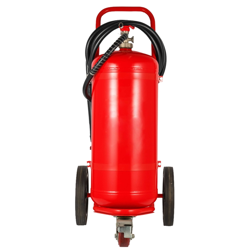 CE 50kg Mobile Trolley Mounted Fire Extinguisher With 40% ABC Dry Powder